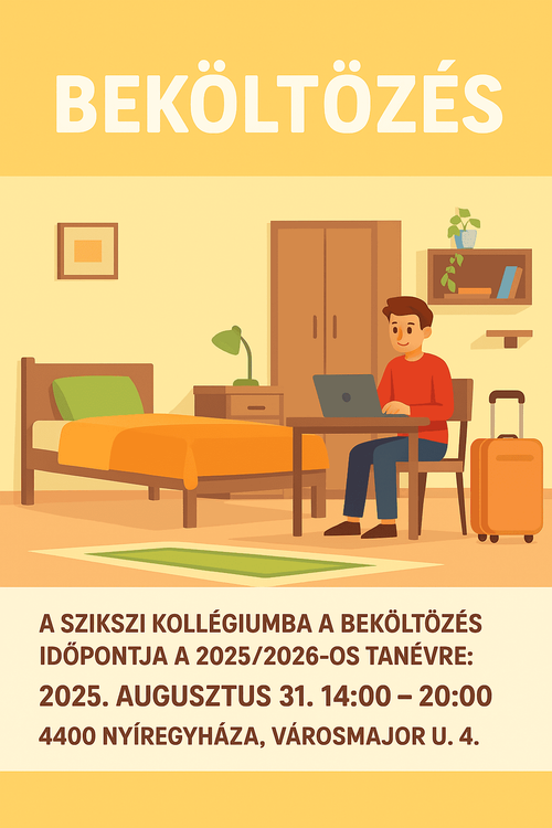 Kollégiumi beköltözés