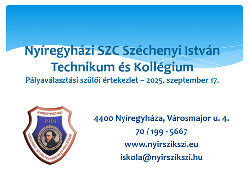 Pályaválasztási tájékoztató 2026/2027